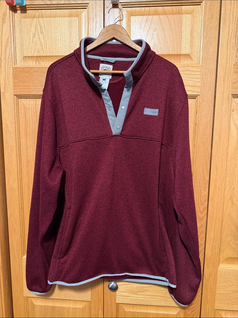 Cinch Western 1/4 Zip Snap Polar Fleece Pullover Jacket Men's XXL